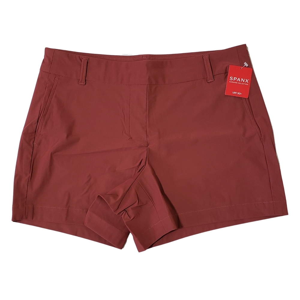 SPANX Women's Sunshine Shorts 4" Sun Washed Red NWT!